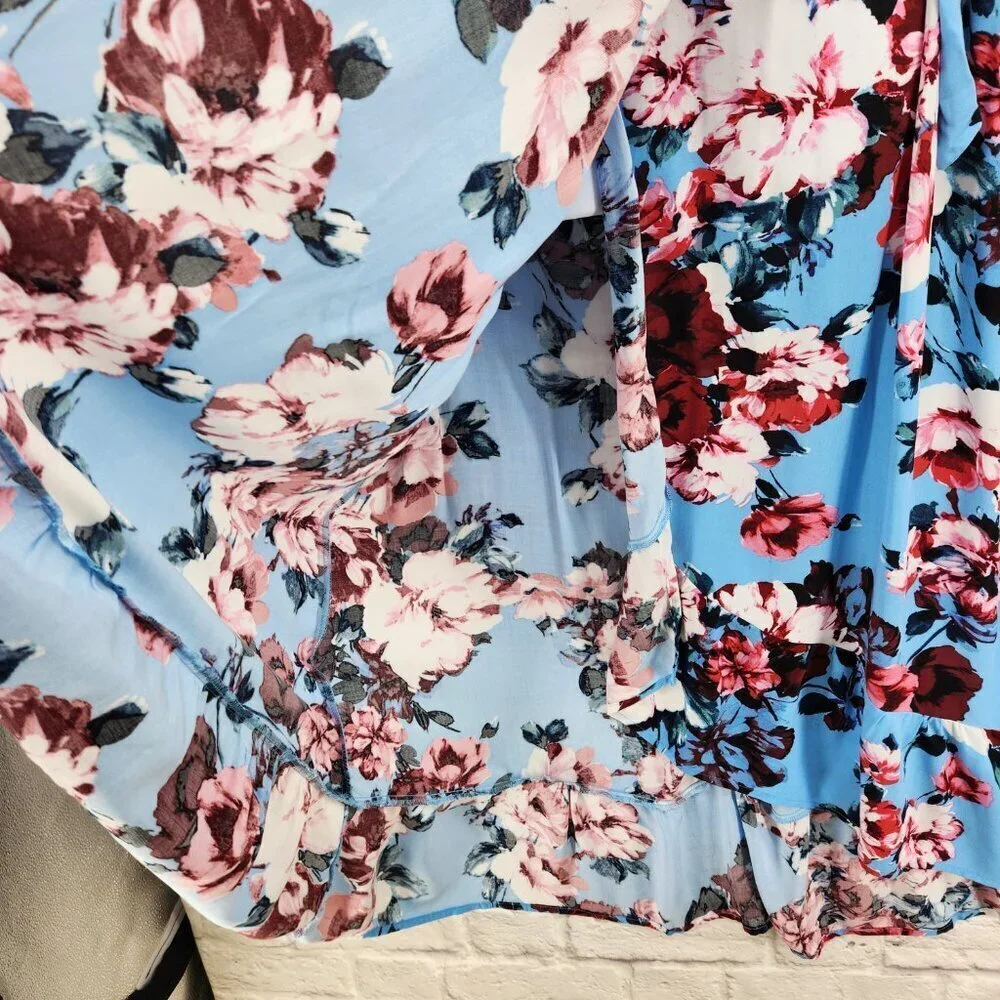 BAND OF GYPSIES Women's Size Large Floral Side Tie Open Back with tie Dress NEW - Picture 8 of 16